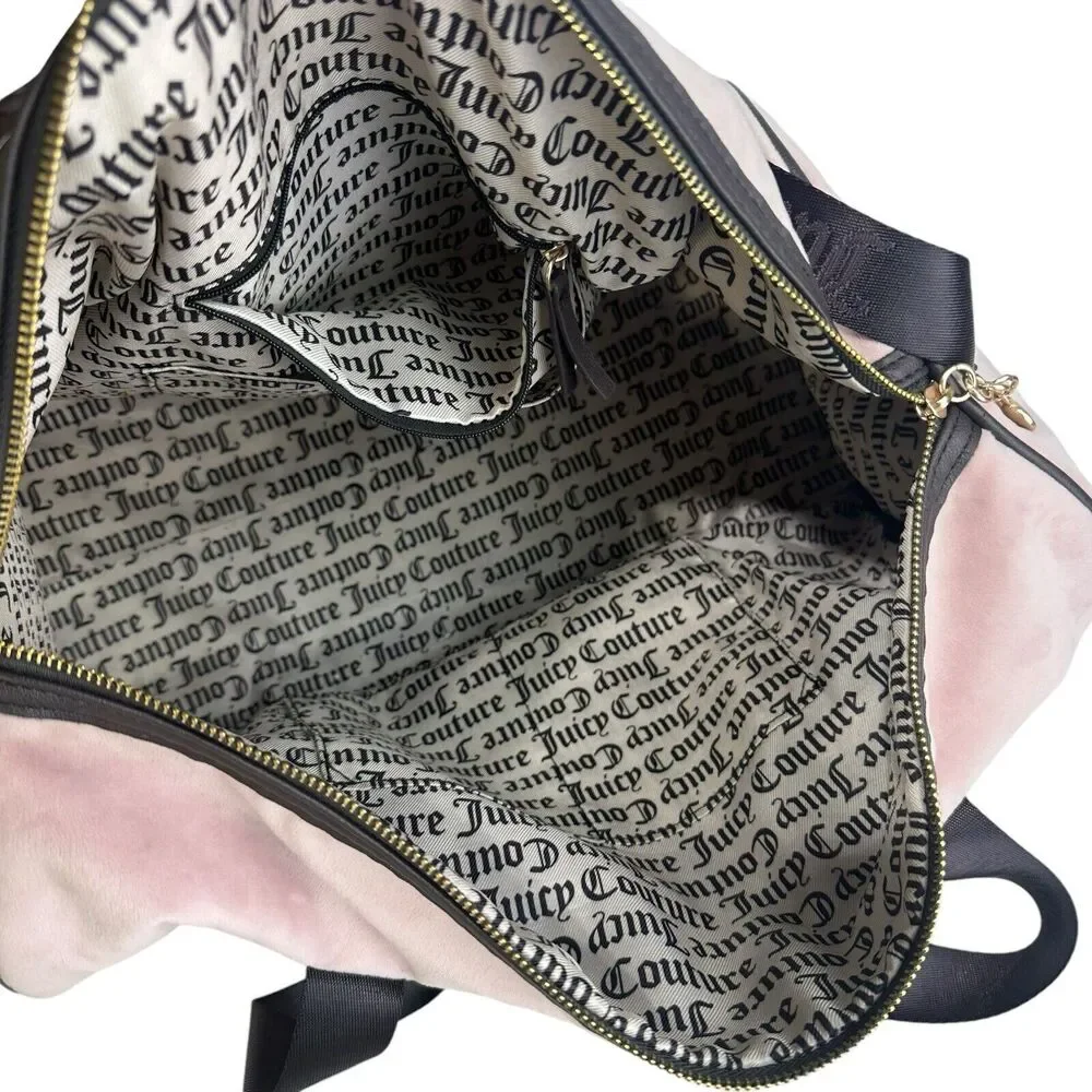 Juicy Couture pink and brown travel bag